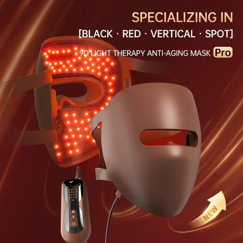 Red light therapy beauty mask