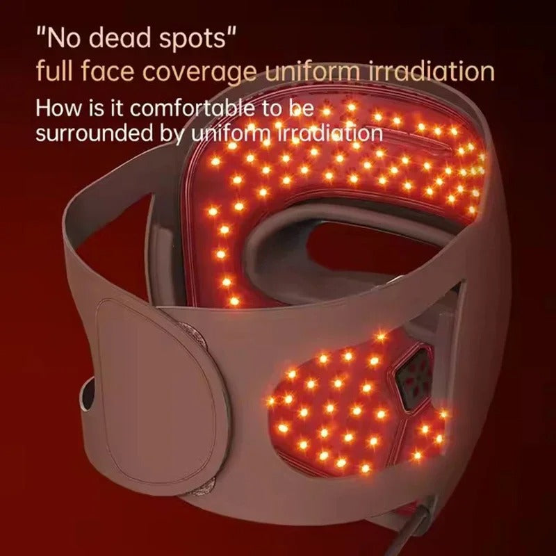 Red light therapy beauty mask